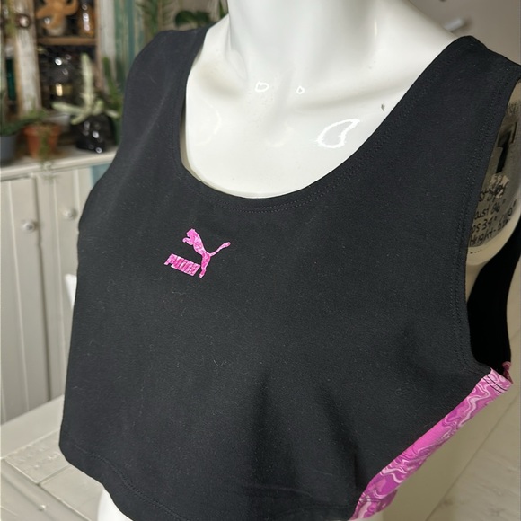 Puma size large cotton black and pink, hypnotized bralette , NWT - Picture 2 of 12